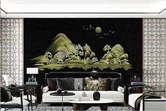 台安森佰汇航空纤维墙咔（湖光山色）